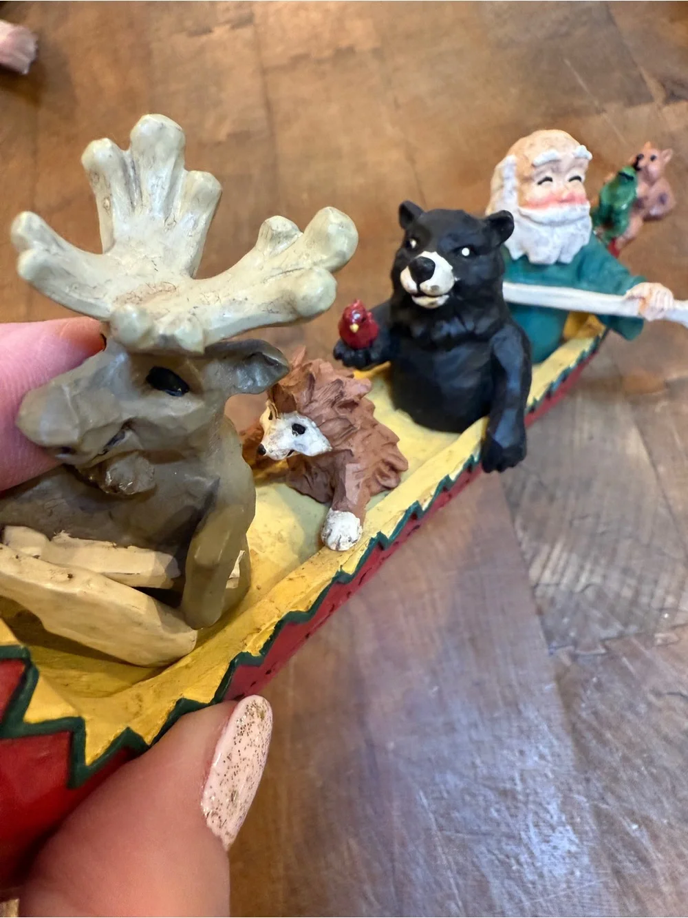 Christmas Holiday Figure Santa in Canoe All Creatures Great & Small by Midwest